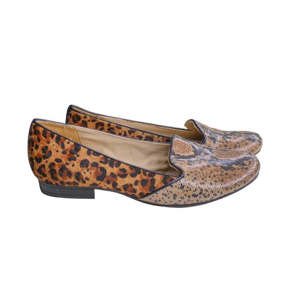 Bromstad by Naturalizer Animal Print Slip On Loafer Flats Leopard
